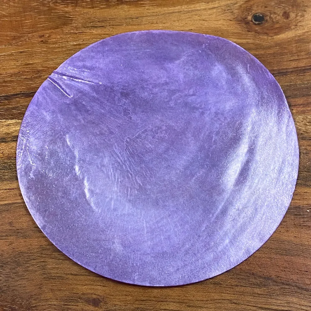 0-Hole 8cm Capiz Shells (10) - Pastel Purple