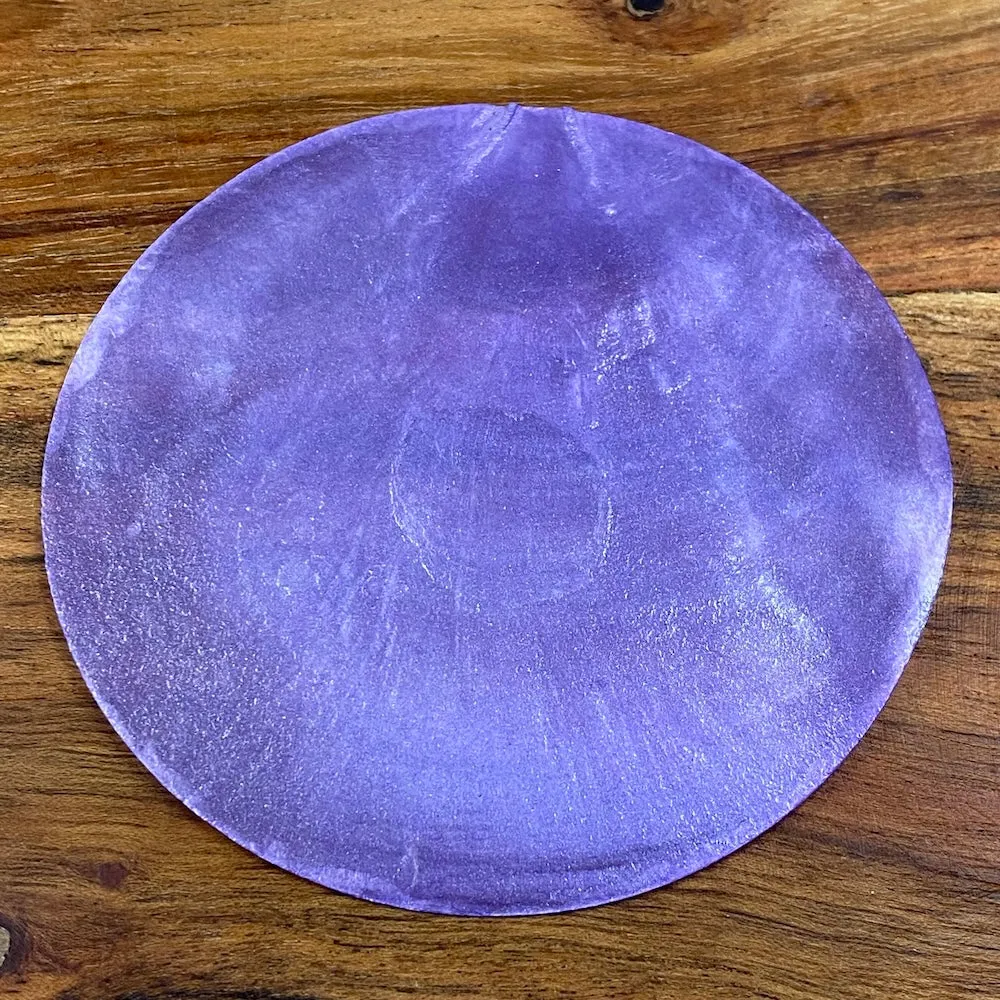 0-Hole 8cm Capiz Shells (10) - Pastel Purple