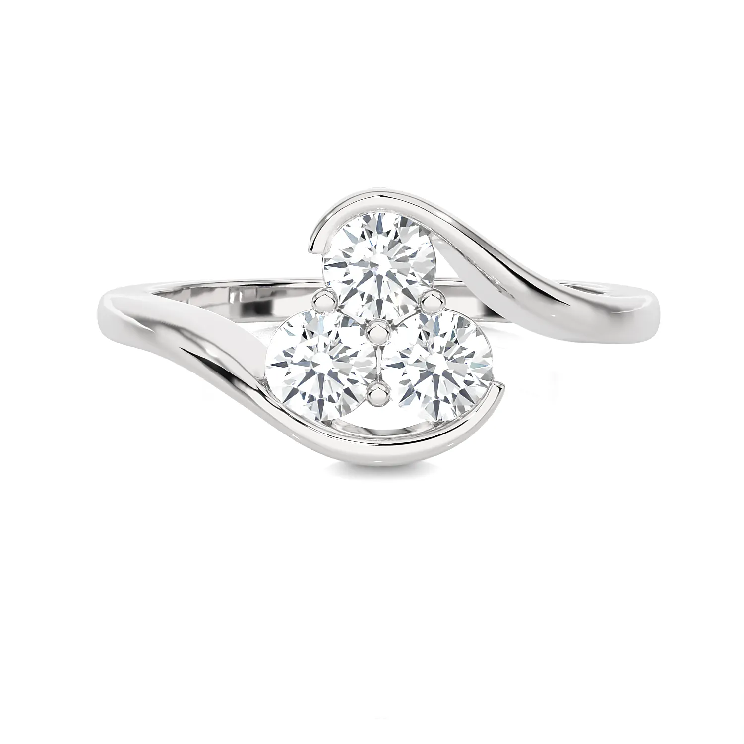 1/3 ctw Round Three Stone Lab Grown Diamond Ring