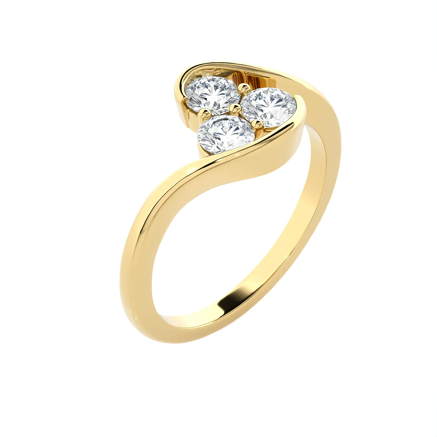 1/3 ctw Round Three Stone Lab Grown Diamond Ring