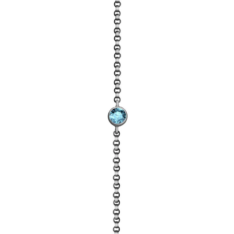 18k Gold March Birthstone Aquamarine Bracelet