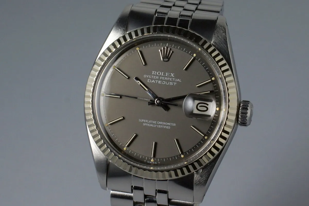 1972 Rolex DateJust 1601 Gray Dial with Box and Papers