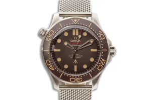 2020 Omega Seamaster 300M '007 Edition James Bond "No Time To Die" 210.90.42.20.01.001 Titanium with Box, Wallet & Cards