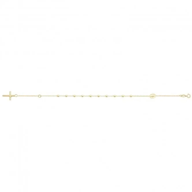 9ct Yellow Gold Ladies Rosary Bracelet BR614