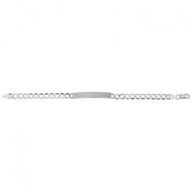 Acotis Silver Id Bracelet Flat Open Curb G2454