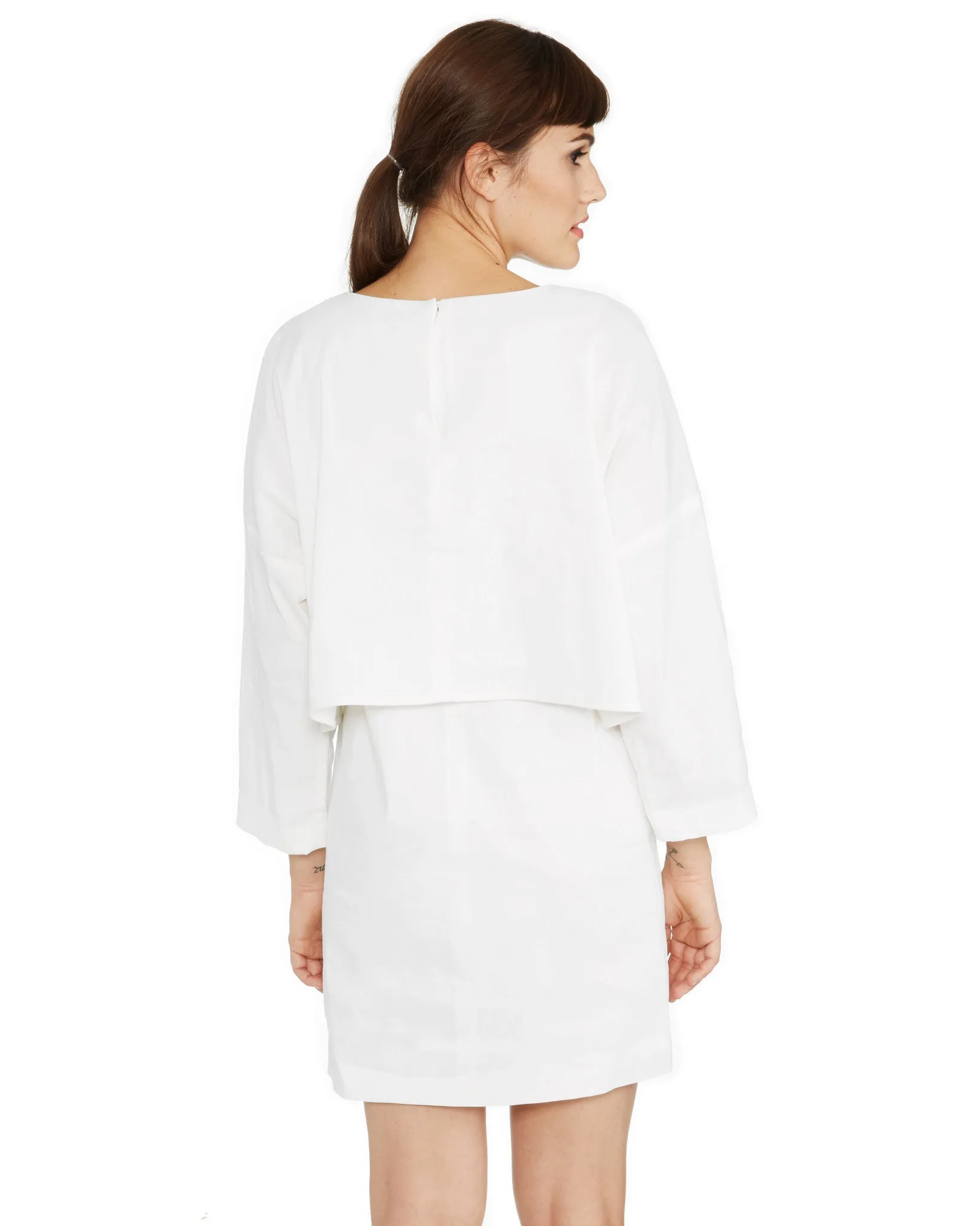 Apiece Apart Bi-Level Navona Dress | White. - FINAL SALE