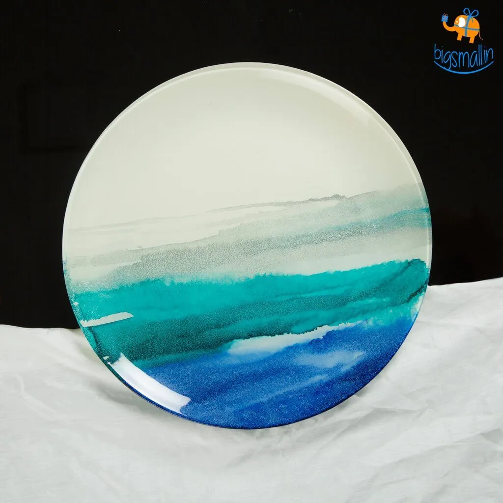 Azure Blue Artisan Large Plate