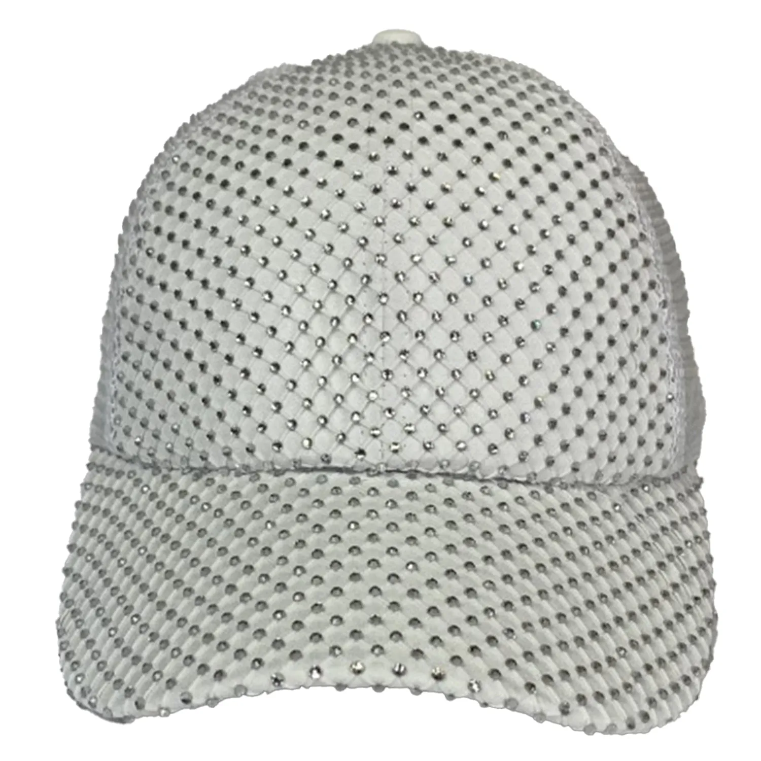 BAB-8040 WHITE CLEAR DIAMOND CAP