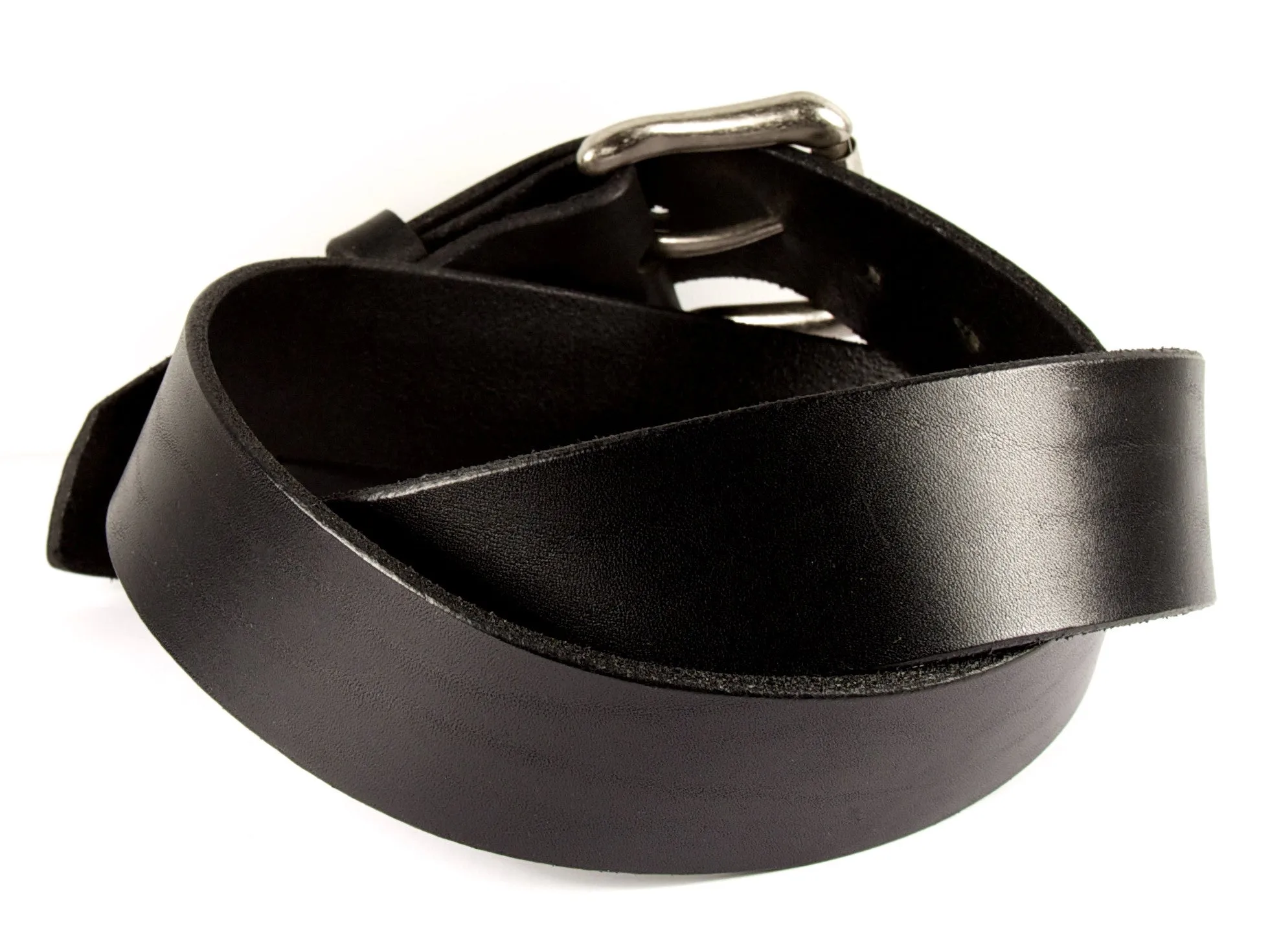 Black Latigo Leather Belt