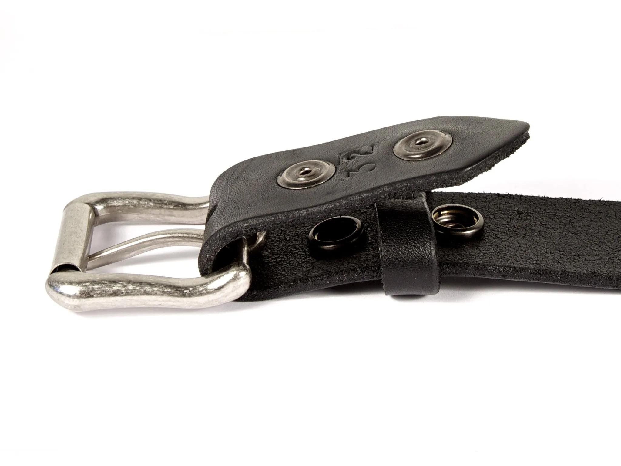 Black Latigo Leather Belt