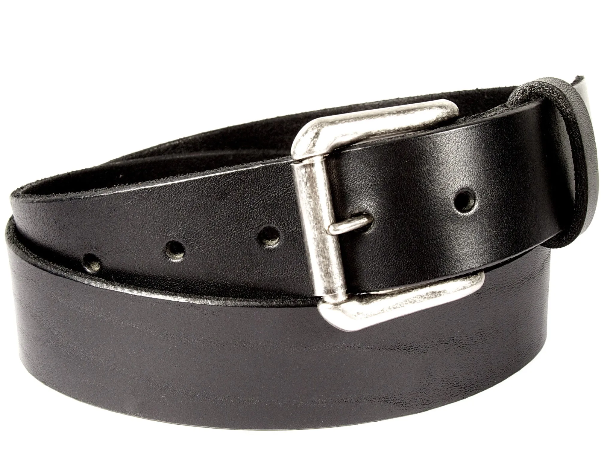 Black Latigo Leather Belt