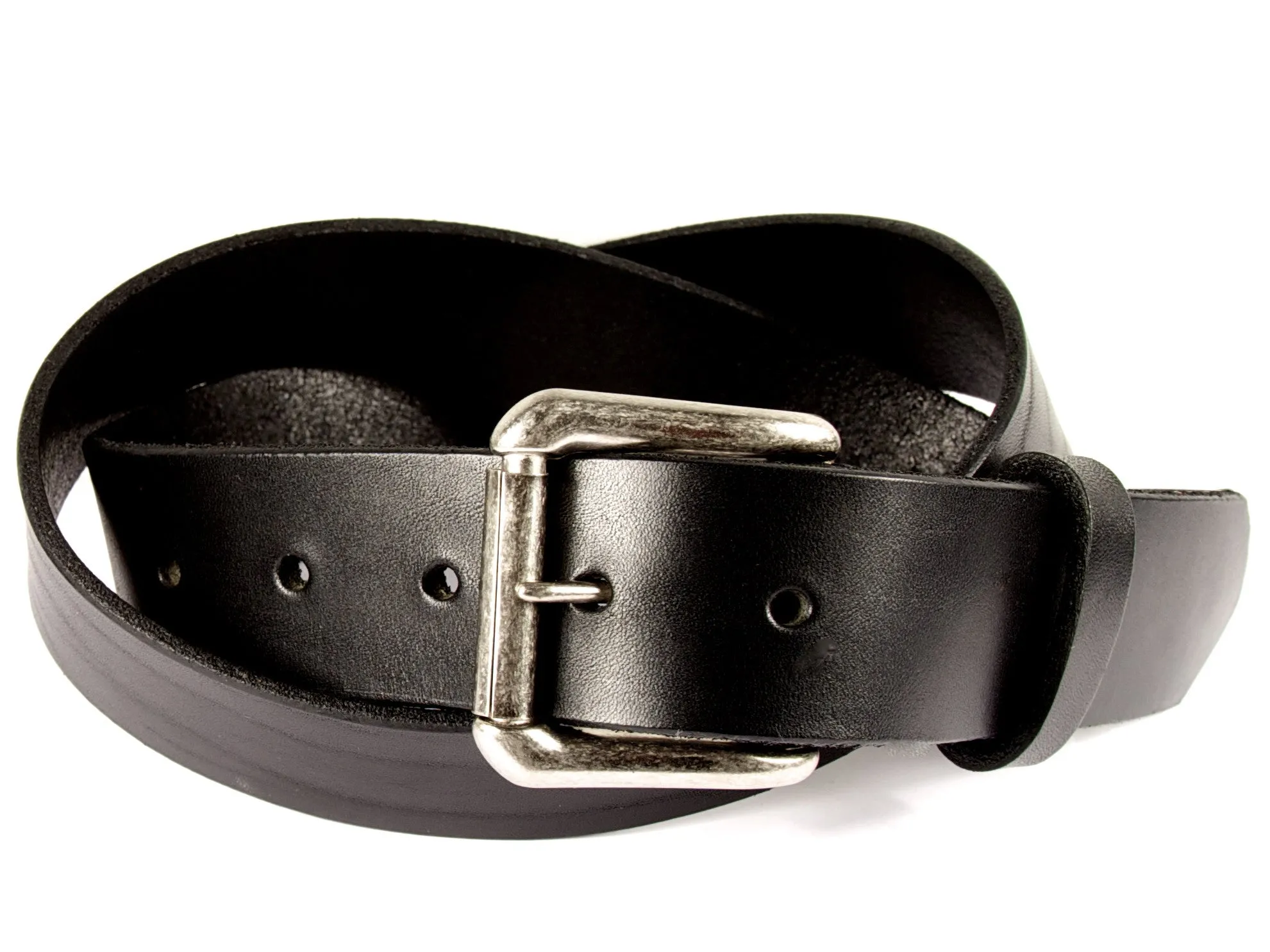 Black Latigo Leather Belt