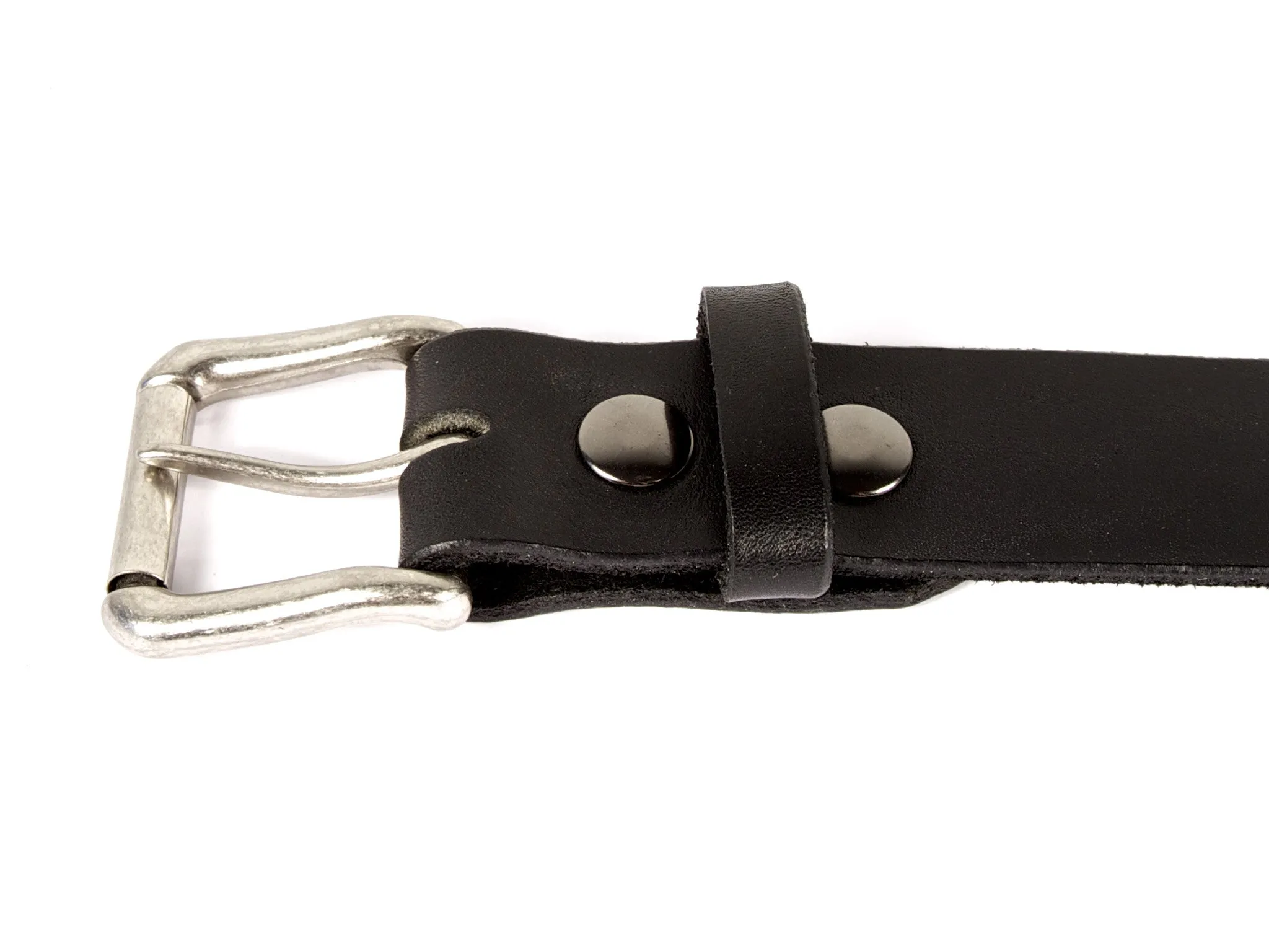 Black Latigo Leather Belt