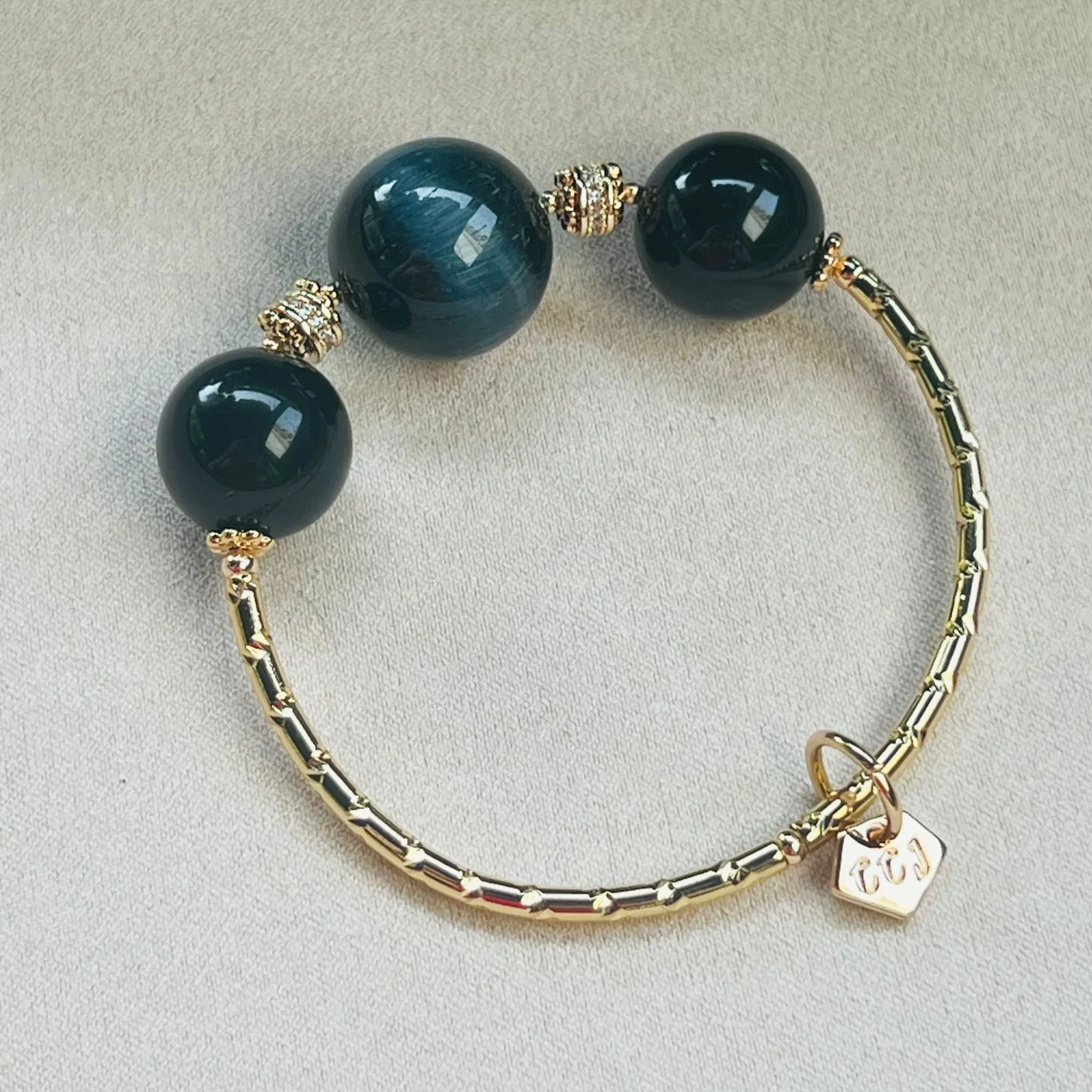 Blessed Black Tourmaline & Tigereye Diadem Bracelet