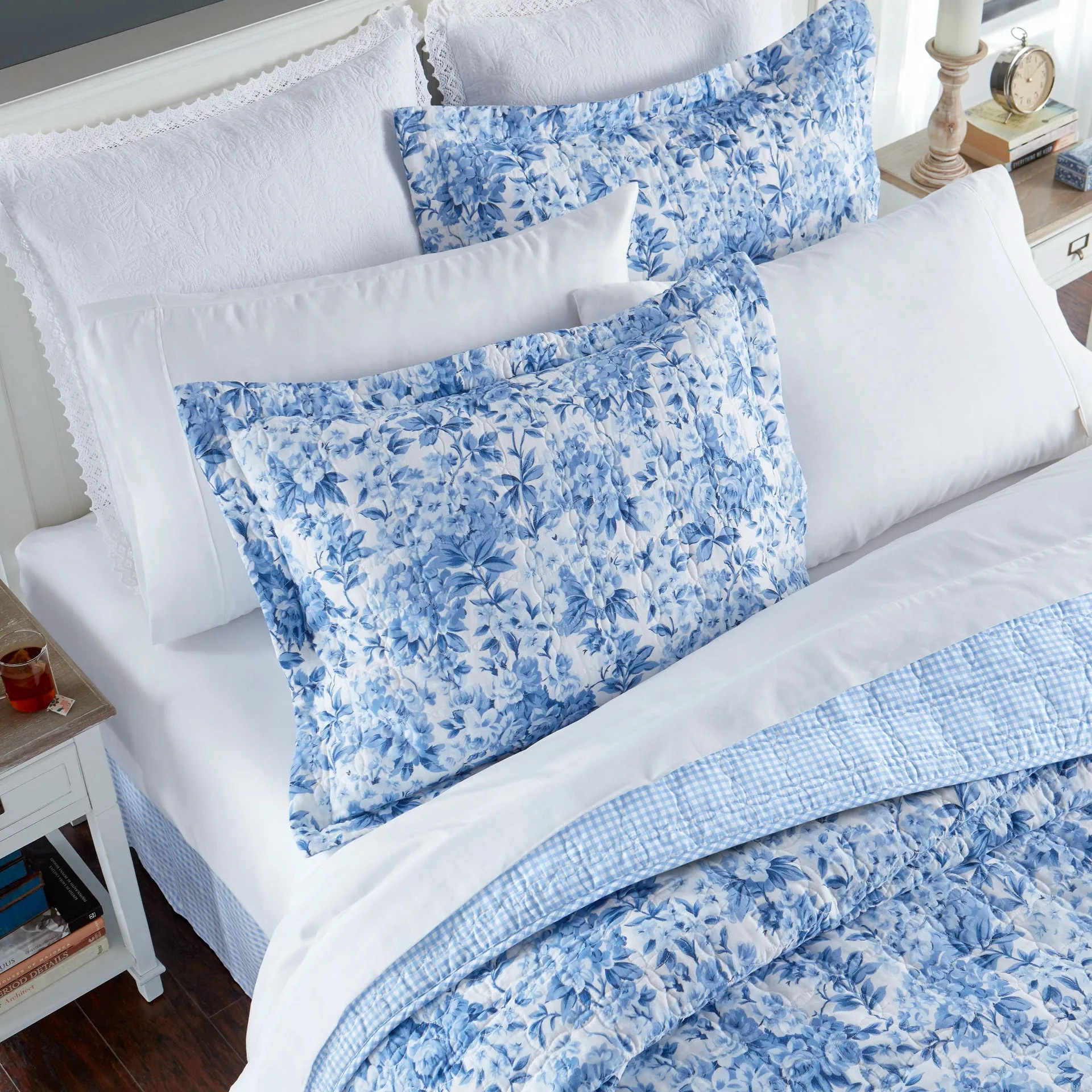 Brighton Delft Blue Coverlet Set by Laura Ashley