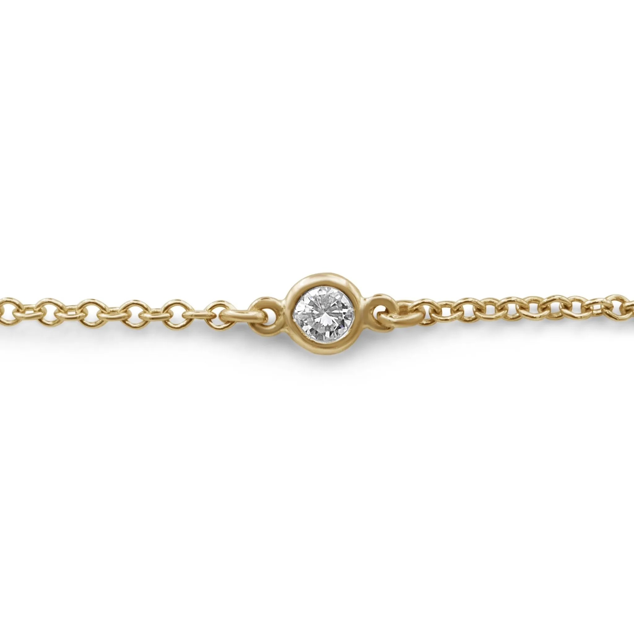 Brilliant Cut Diamond Bracelet -  18ct Yellow Gold