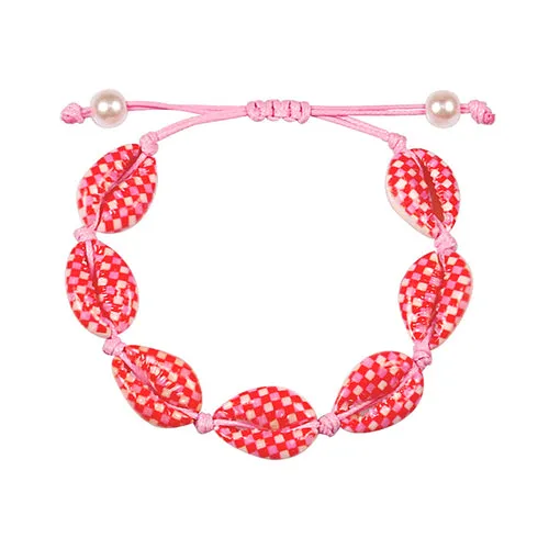 Colorful Printed Women Bracelet Shell Conch Braid Ankle Chain