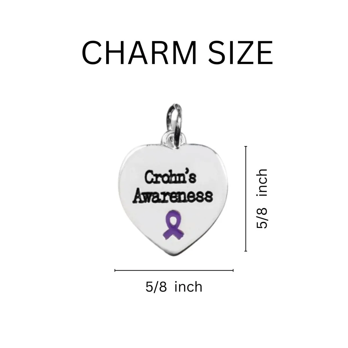 Crohn's Disease Awareness Heart Stretch Bracelets