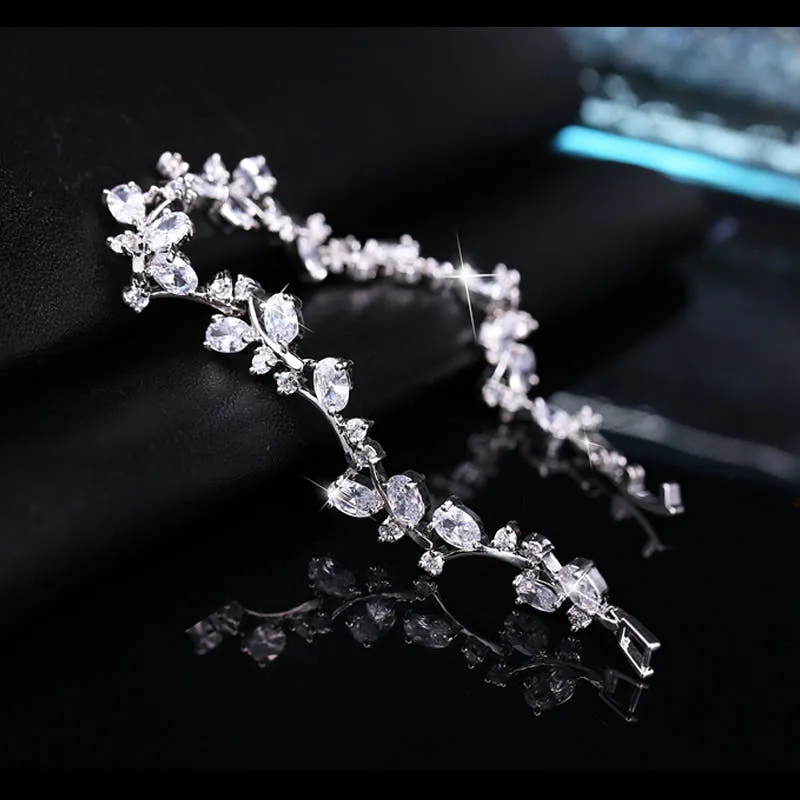 CZ Vine Design Bracelet