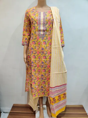 Delphinium Kurta pant dupatta set