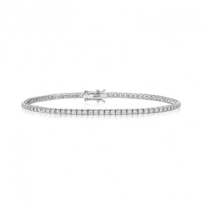 Diamond Jewellery 18K White Gold Diamond Bracelet BDQ184W