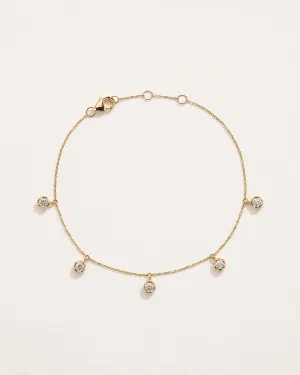 Diamond Station Droplet Bracelet