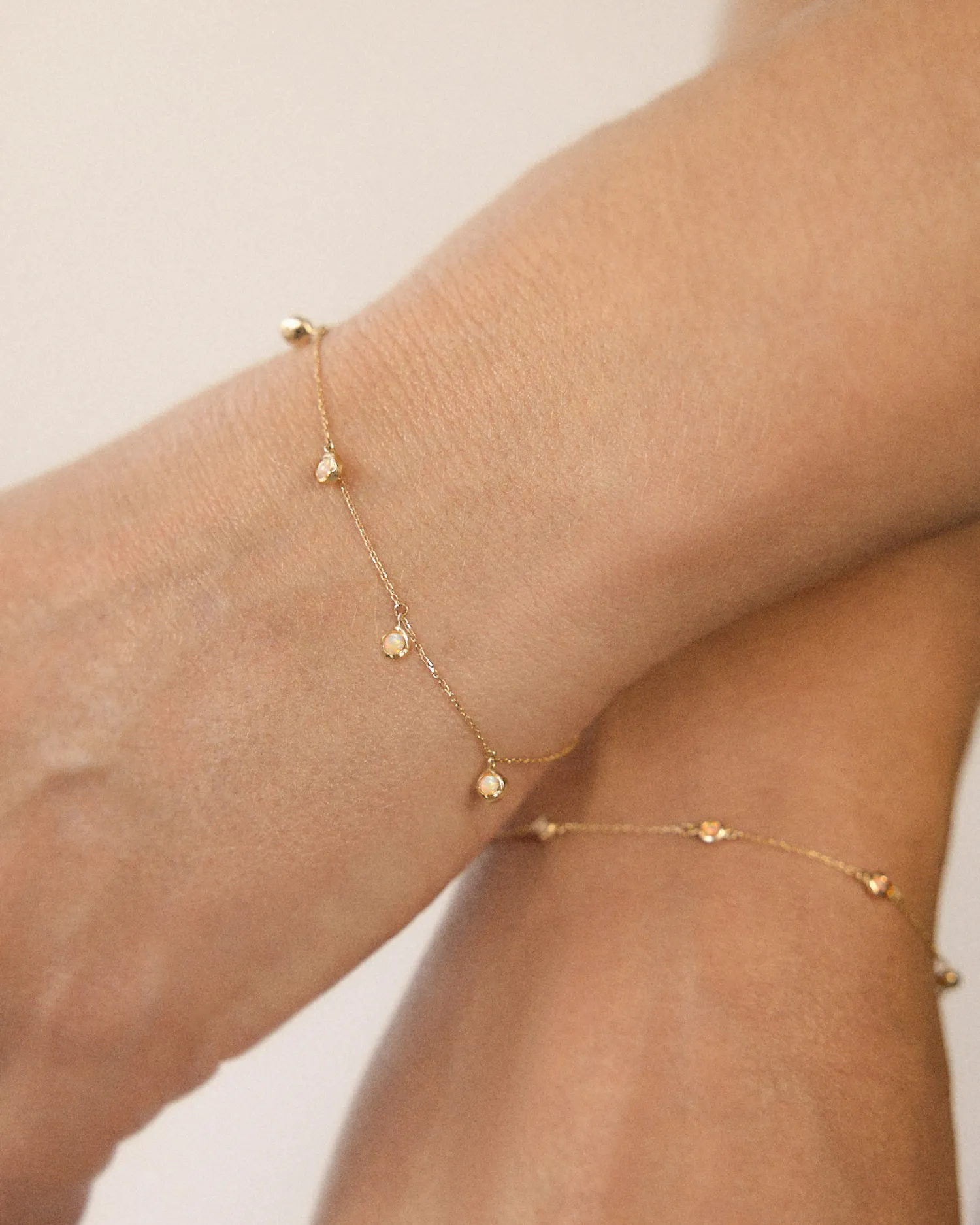 Diamond Station Droplet Bracelet