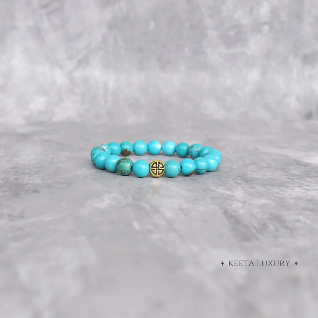 Dual Elemental - Turquoise & Lava Bead Bracelets