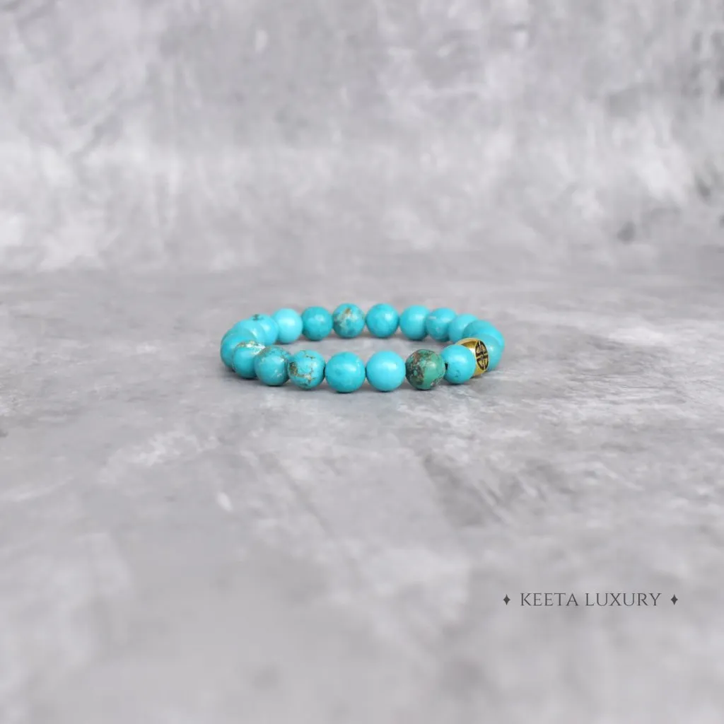 Dual Elemental - Turquoise & Lava Bead Bracelets