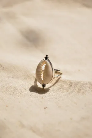 Flora Silver Cowrie Ring