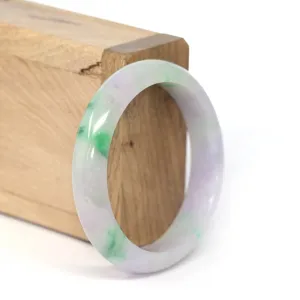 Genuine Burmese Lavender & Green Jadeite Jade Bangle Bracelet ( 53.38 mm ) #240