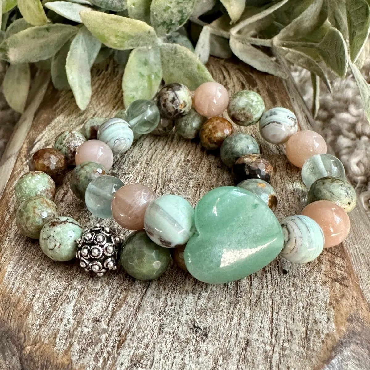 Green Peruvian Opal Mala