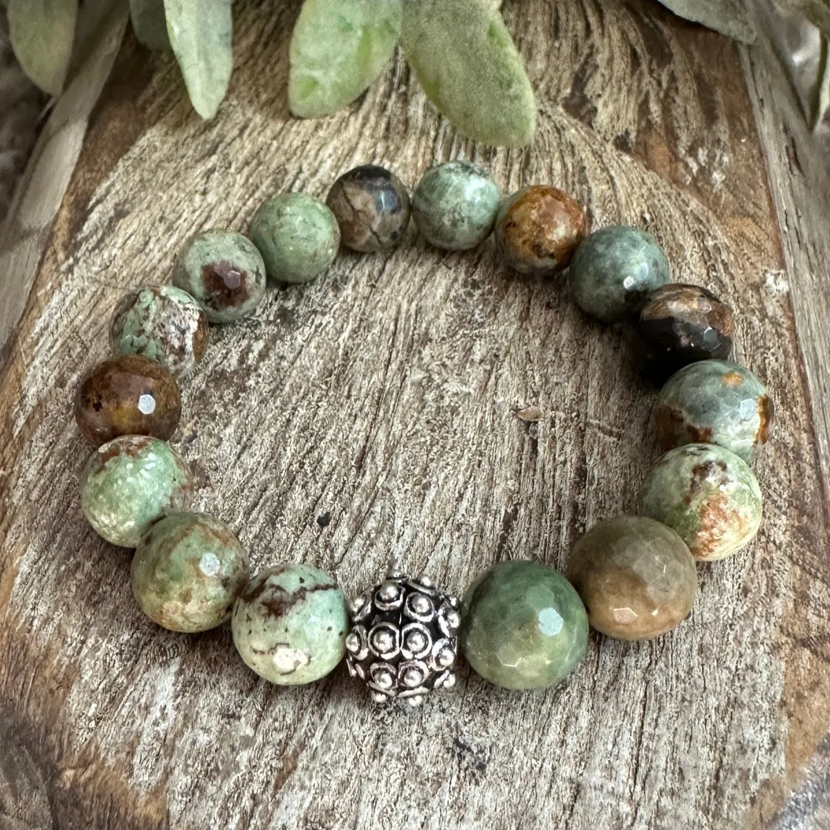 Green Peruvian Opal Mala