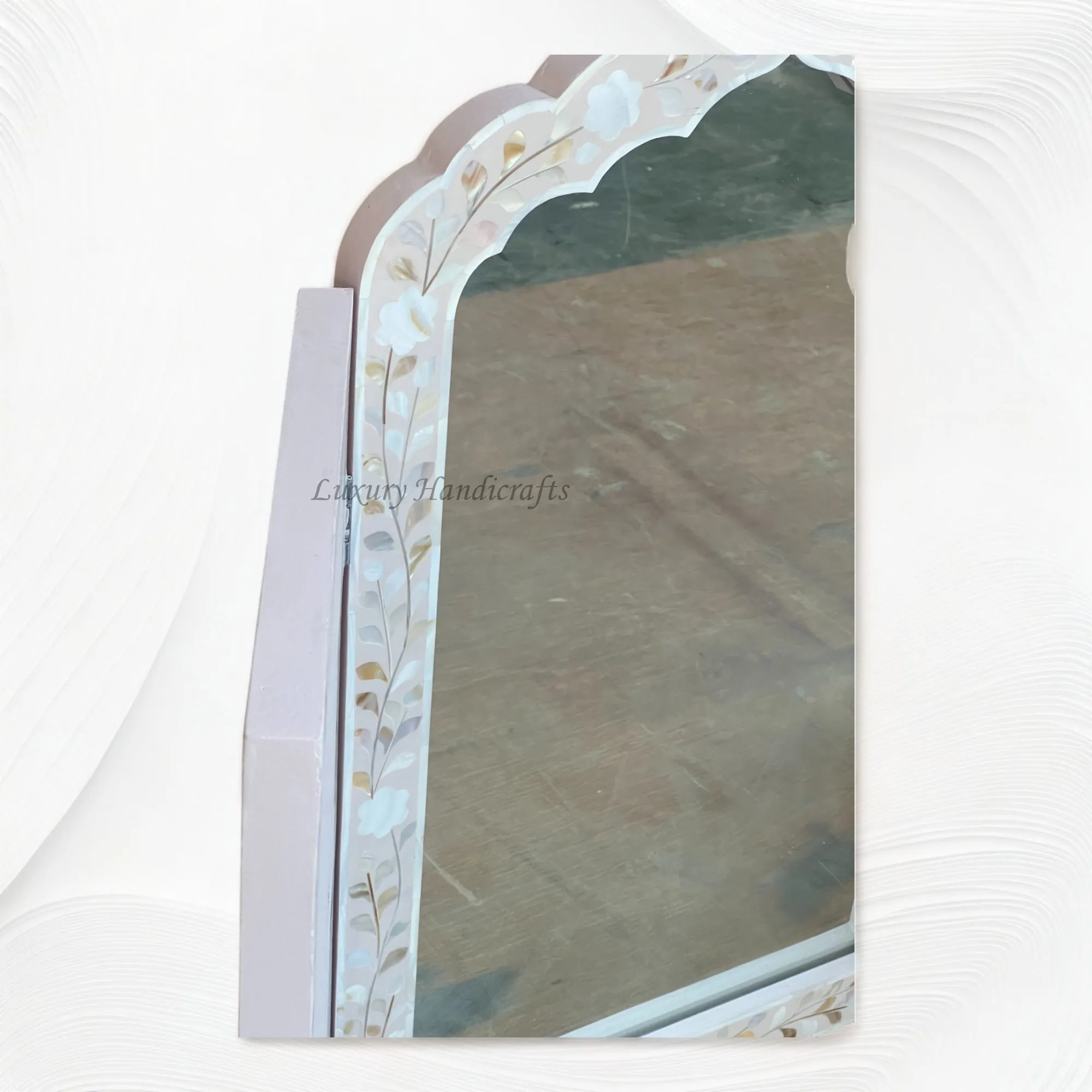 Isabelle MOP Inlay Floral Triple Mirror Lavender Secret