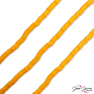 JJB Heishi Bead Strand in Orange Sherbet