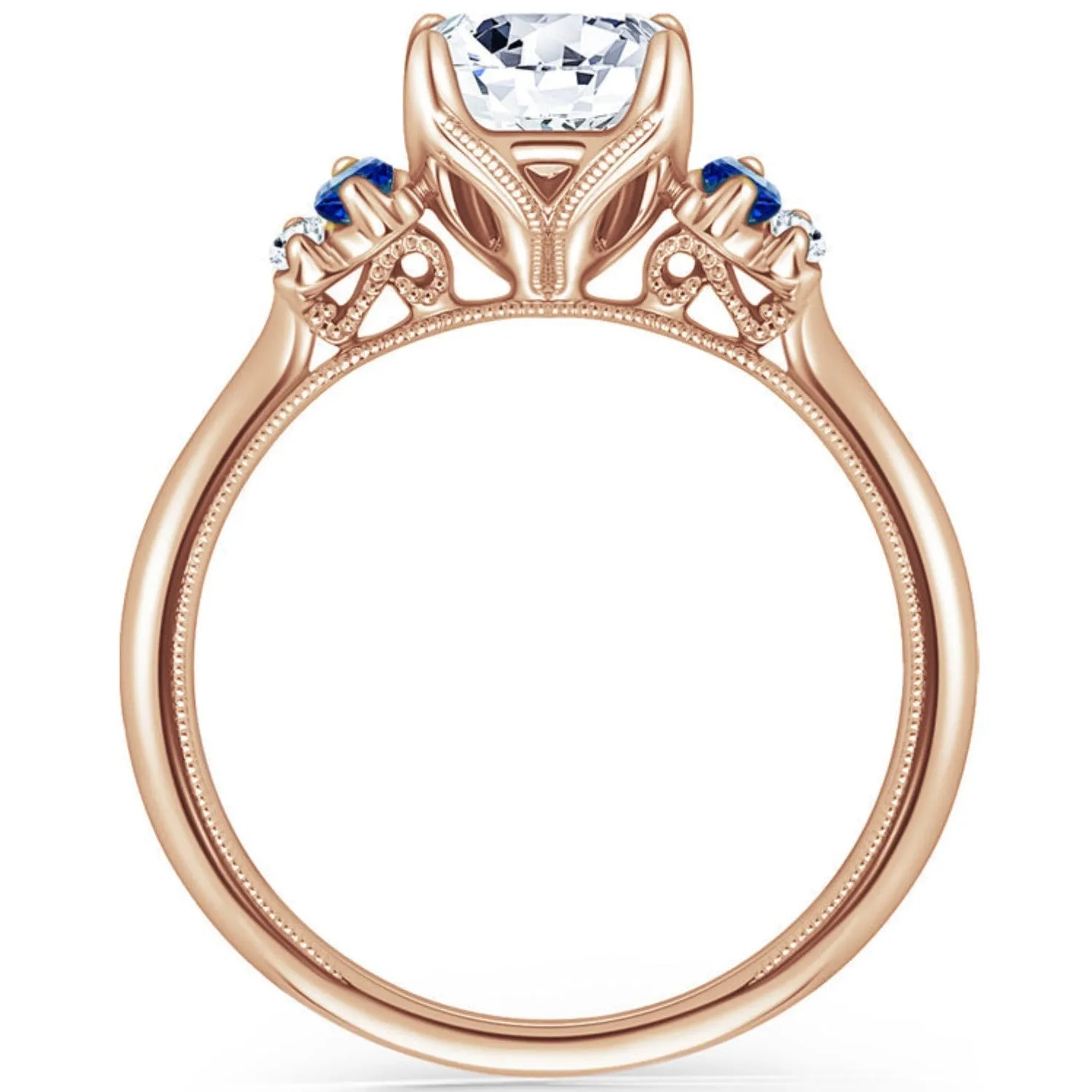 Kirk Kara "Stella" Five Stone Blue Sapphire Engagement Ring