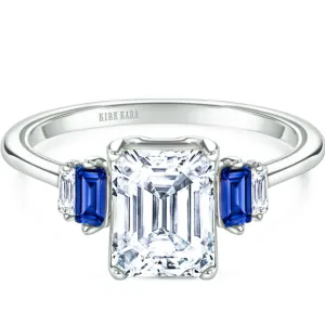 Kirk Kara "Stella" Five Stone Blue Sapphire Engagement Ring