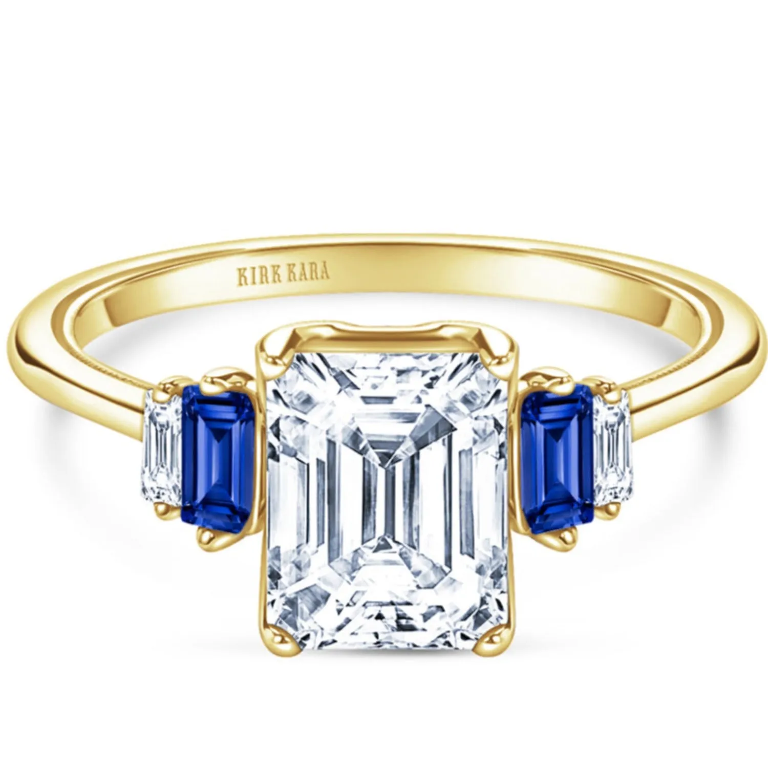 Kirk Kara "Stella" Five Stone Blue Sapphire Engagement Ring