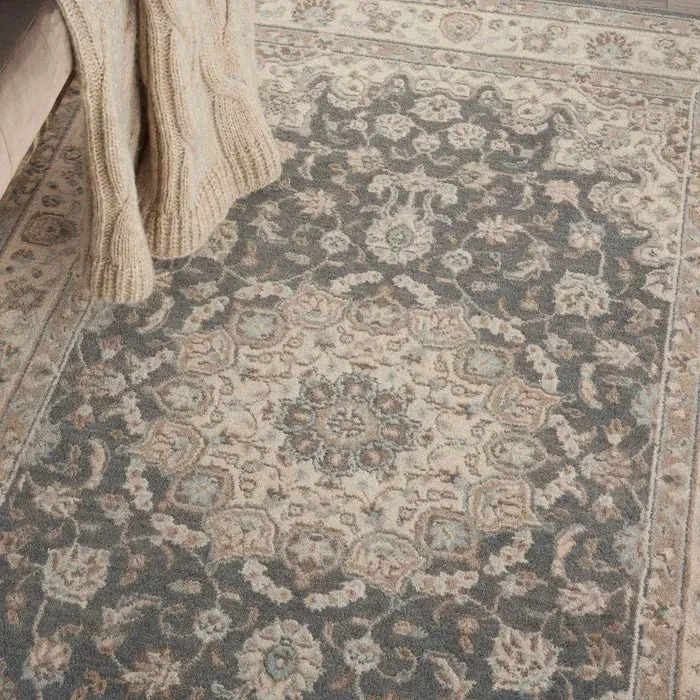 Living Treasures LI15 Grey/Ivory Rug