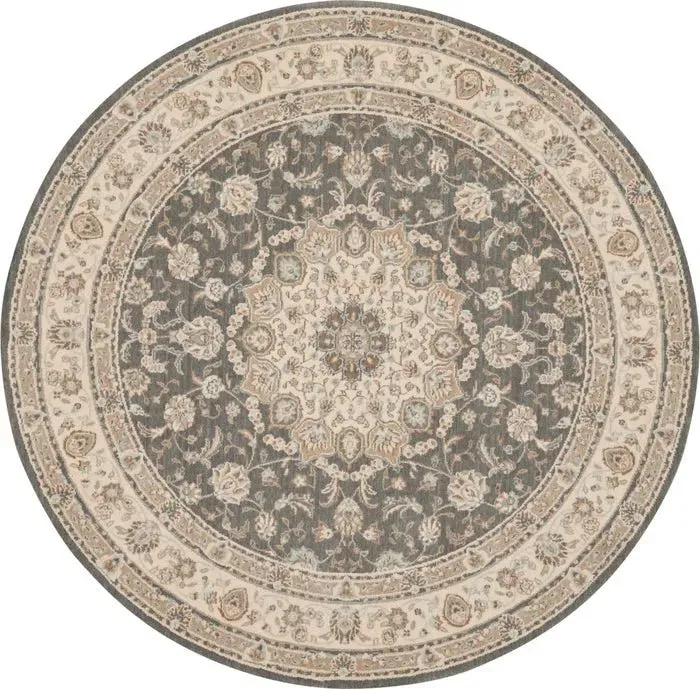 Living Treasures LI15 Grey/Ivory Rug