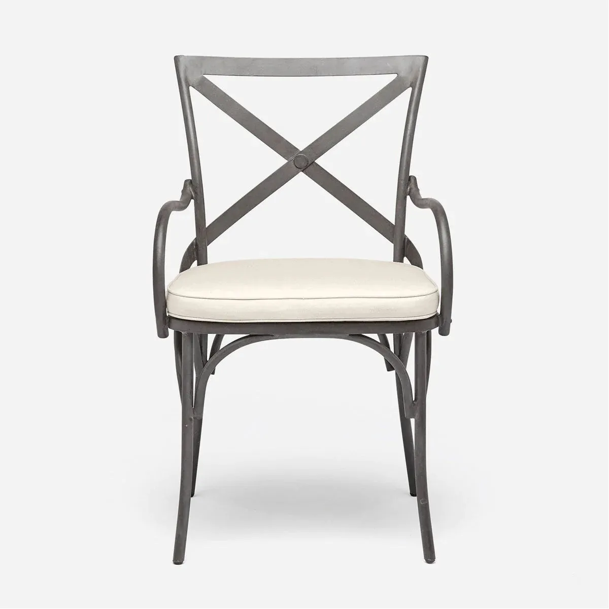 Made Goods Beverly Metal X-Back Outdoor Chair, Weser Fabric