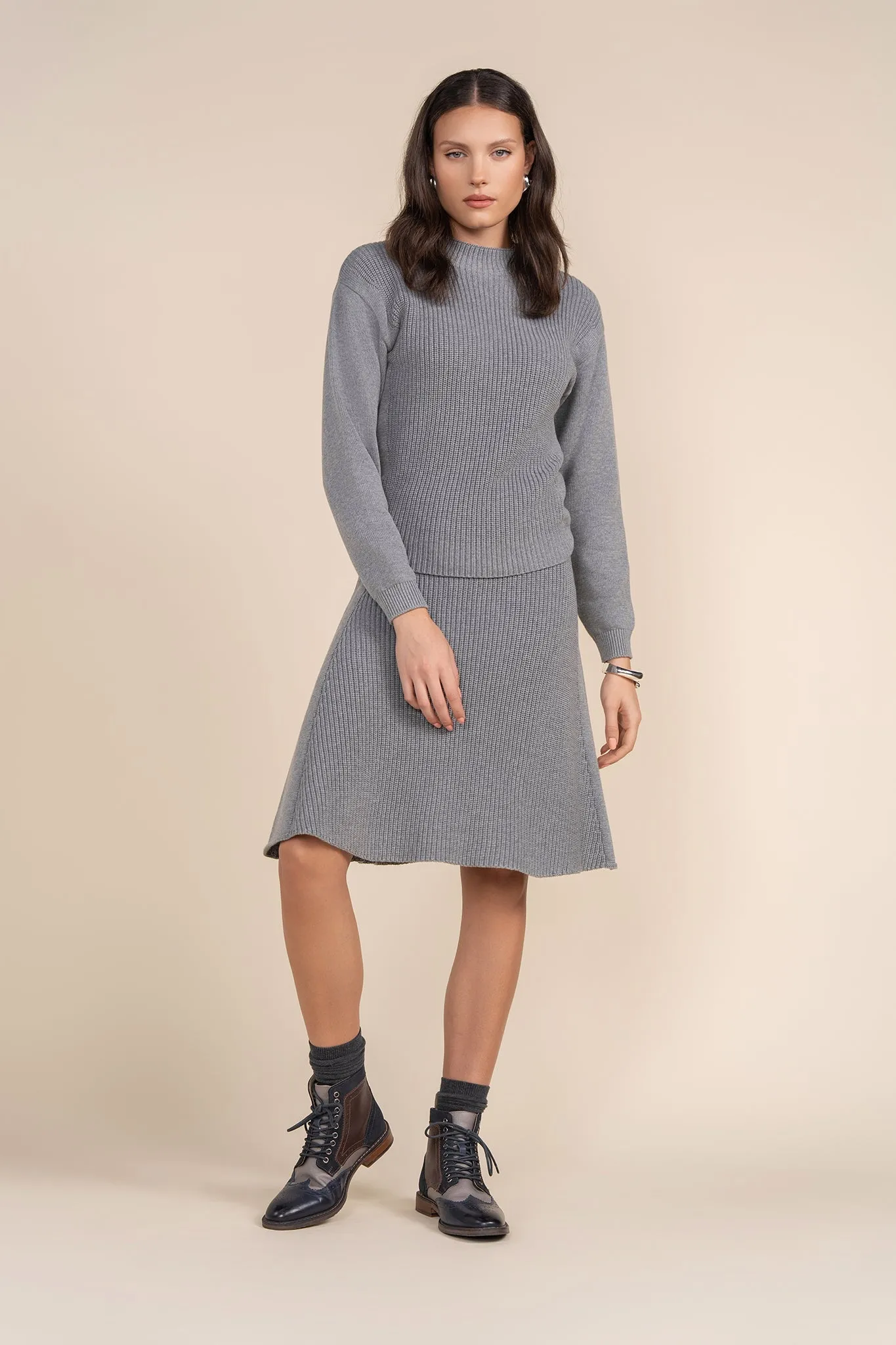 Marinha Skirt in Stone Gray