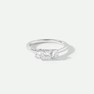 Mavis | 9ct White Gold 1ct tw Lab Grown Diamond Three Stone Engagement Ring