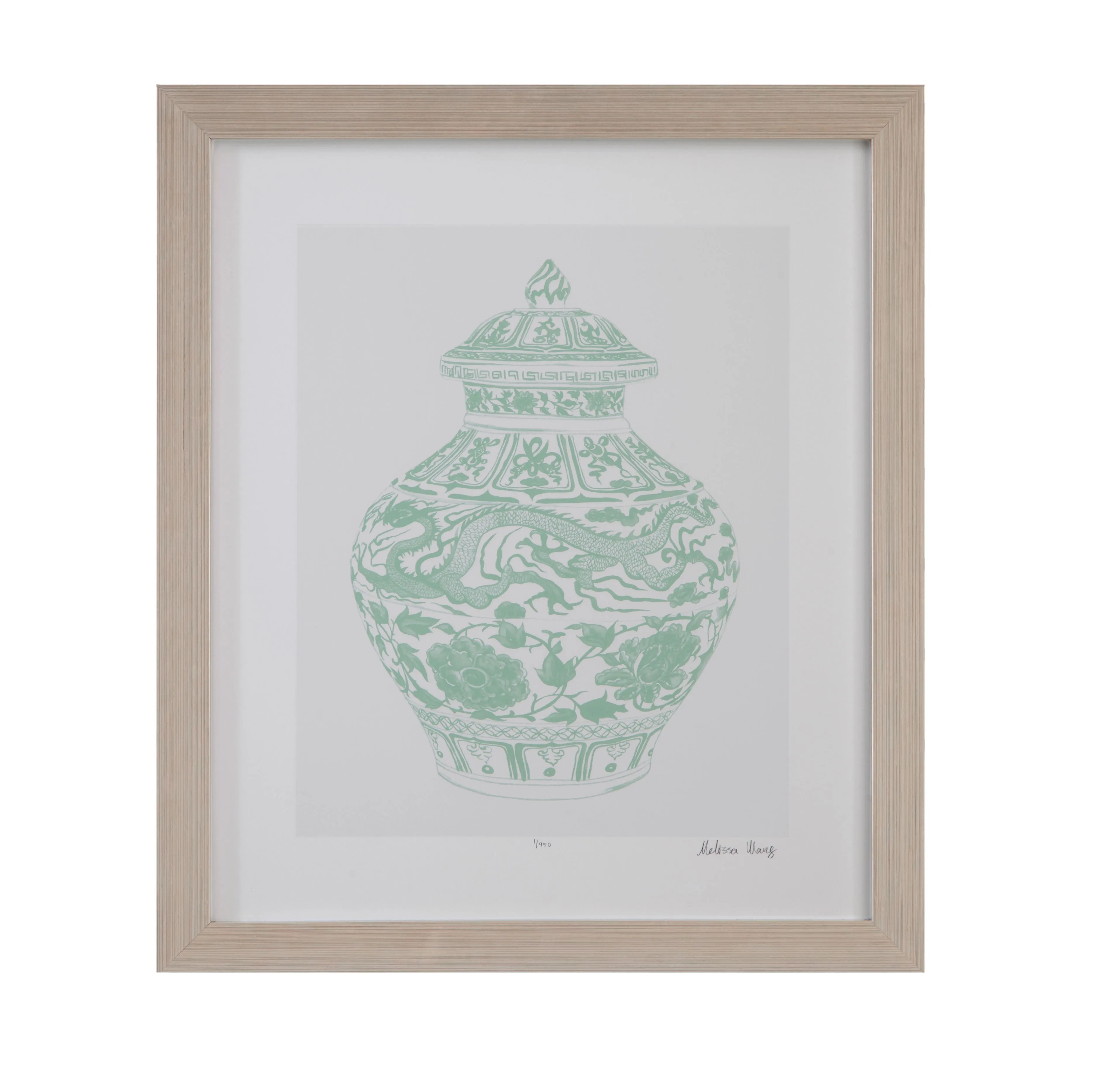 Mint Vases - II Framed Print - Green