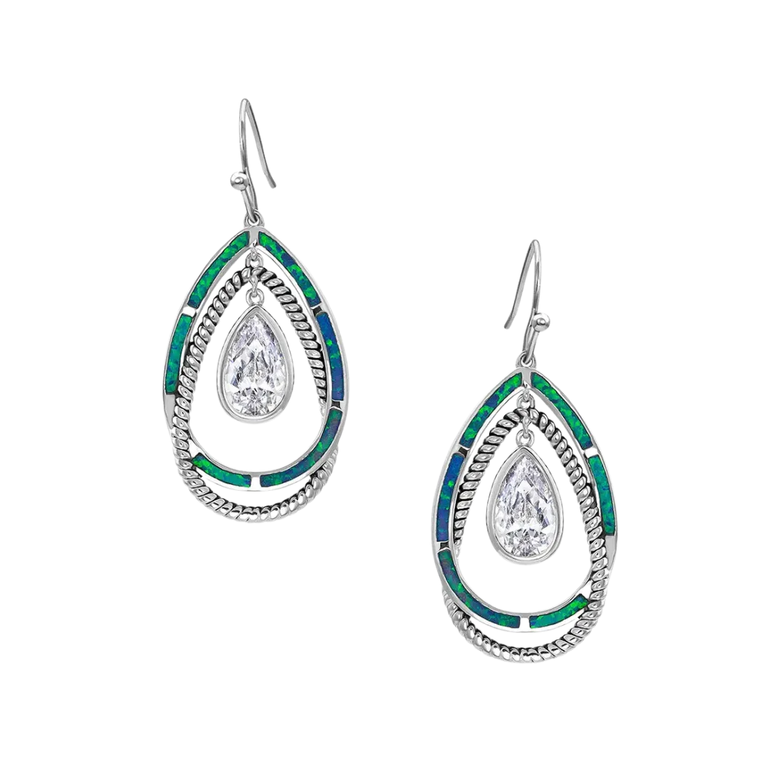 Montana Women's Opal Ribbons Teardrop Earrings