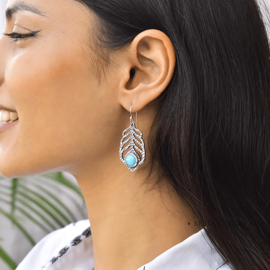 Mor Pankh - Turquoise Earrings