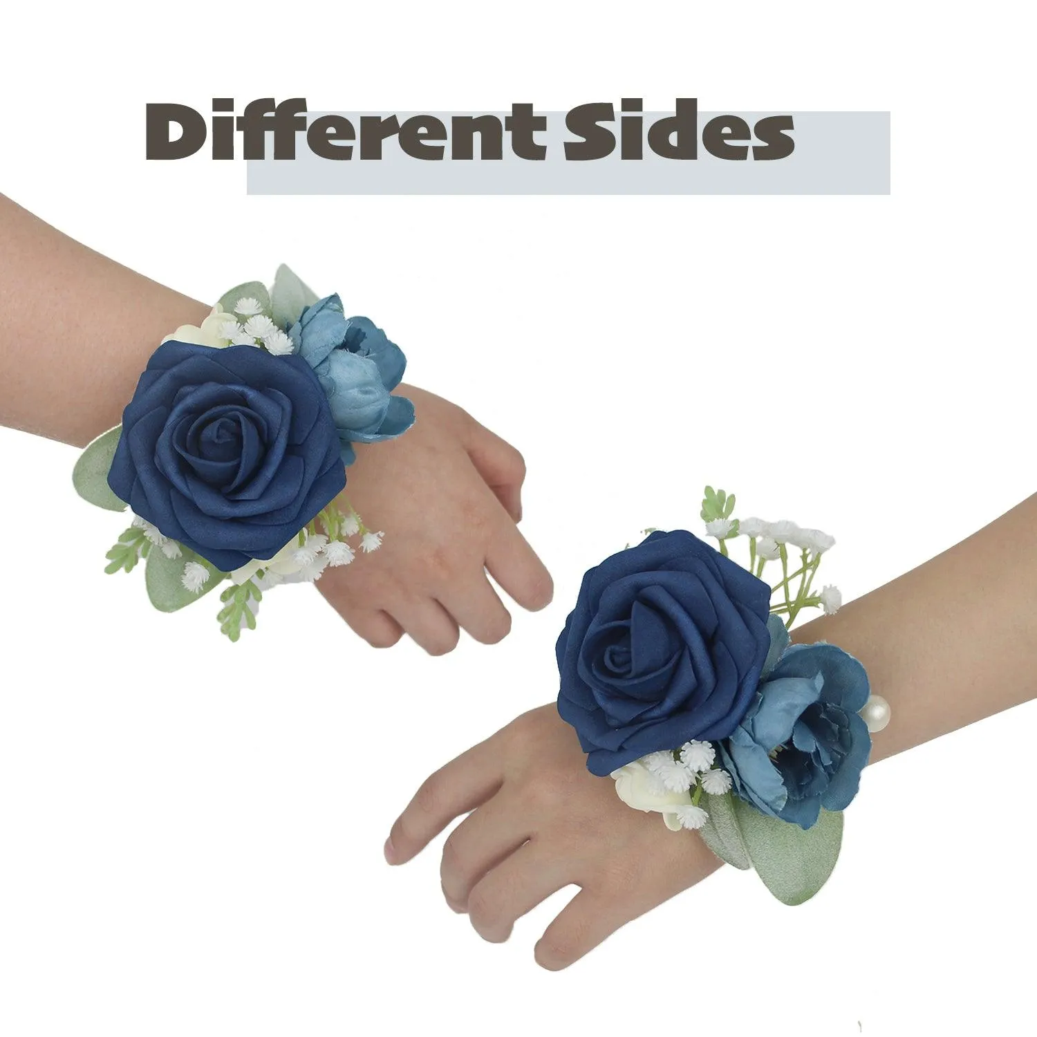 Navy Blue Wrist Corsage