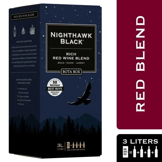 Nighthawk Black by Bota Box Rich Red Wine Blend, 3L