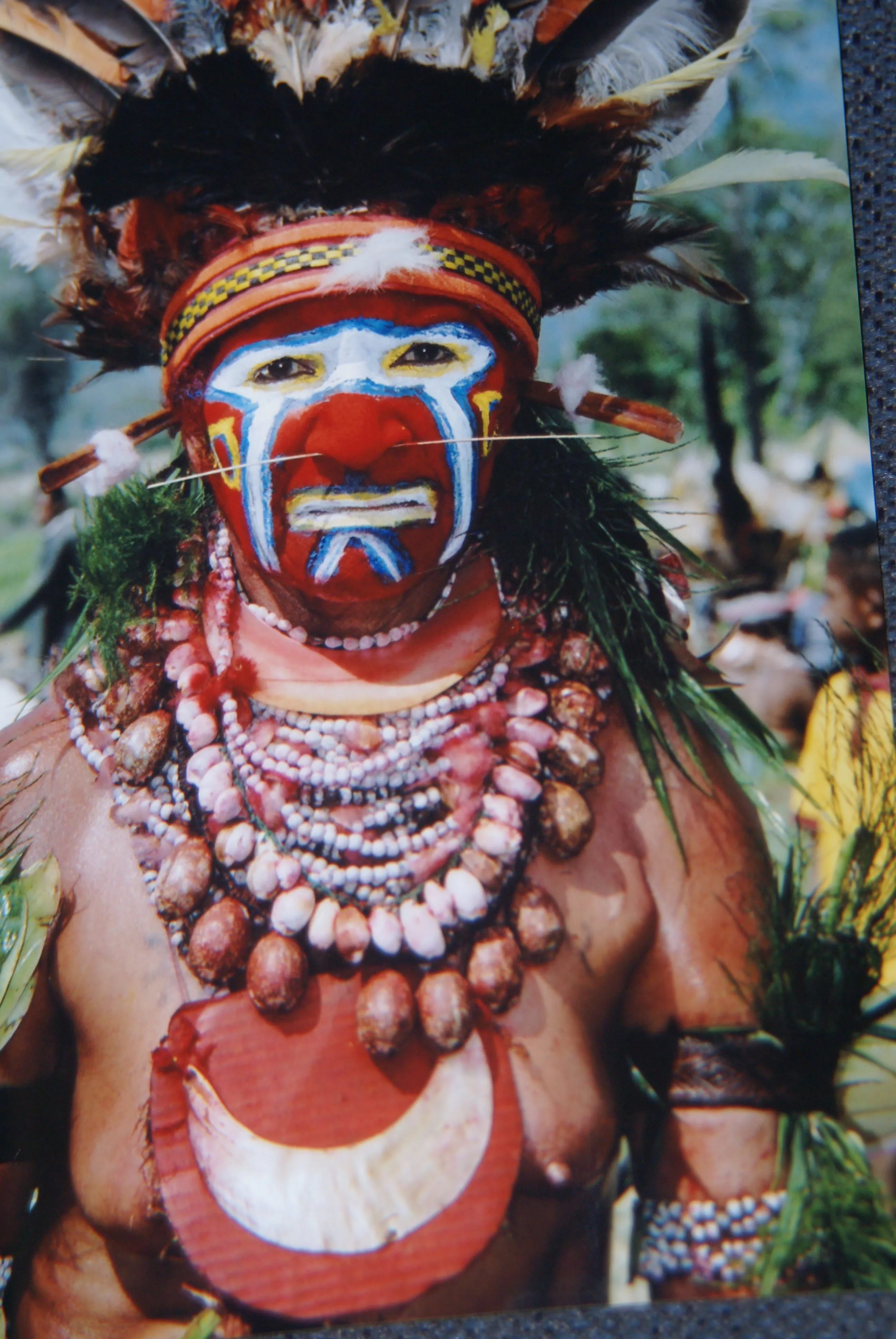 Old Warrior “Big Man” Beaded Forehead Band with Minute Beads (could be worn on neck or arm) from the Panga Tribe: Beautiful Western Highlands collection piece, Papua New Guinea HB1E. Collected in the late 1900’s.