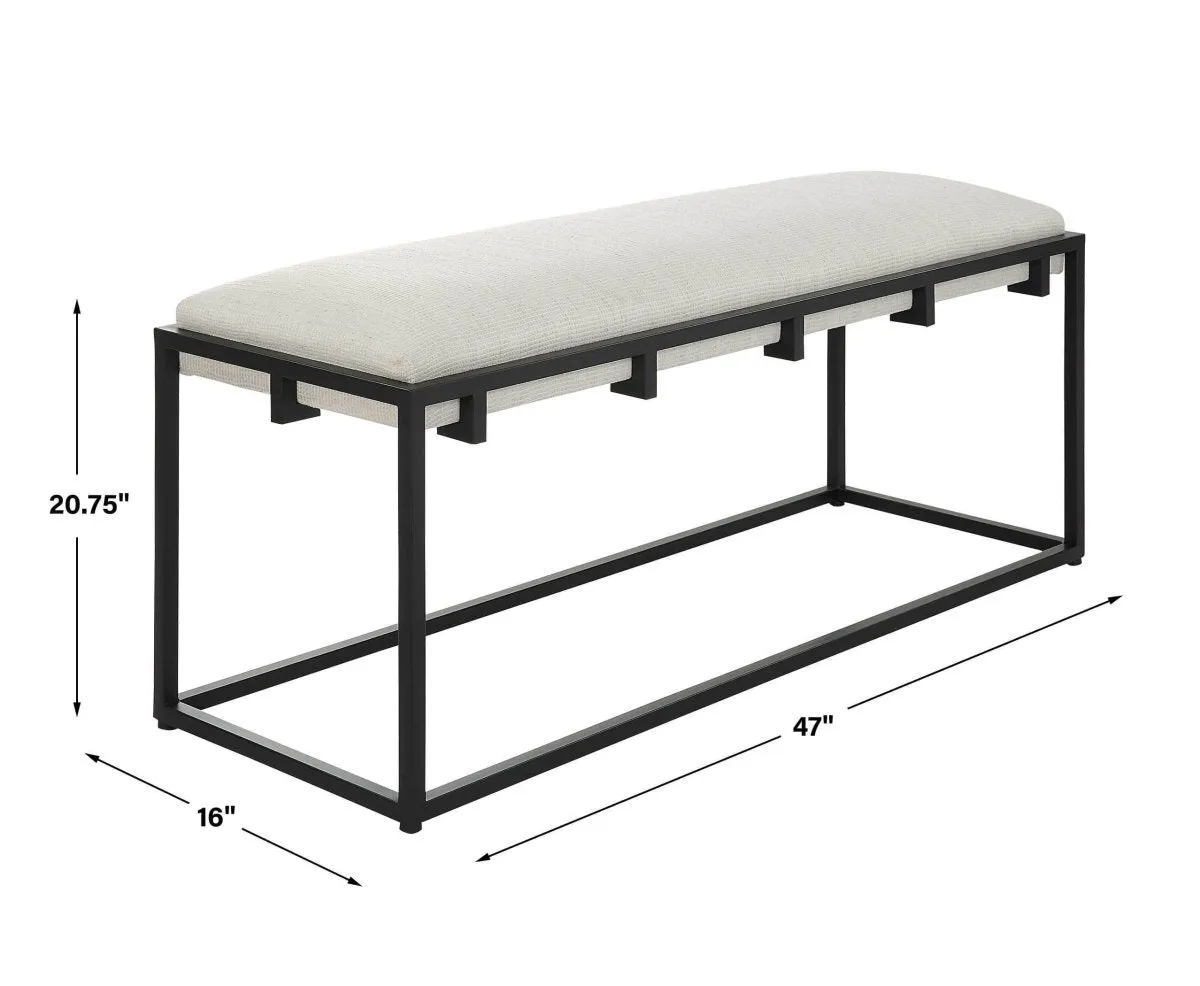 Paradox Iron & Fabric Bench